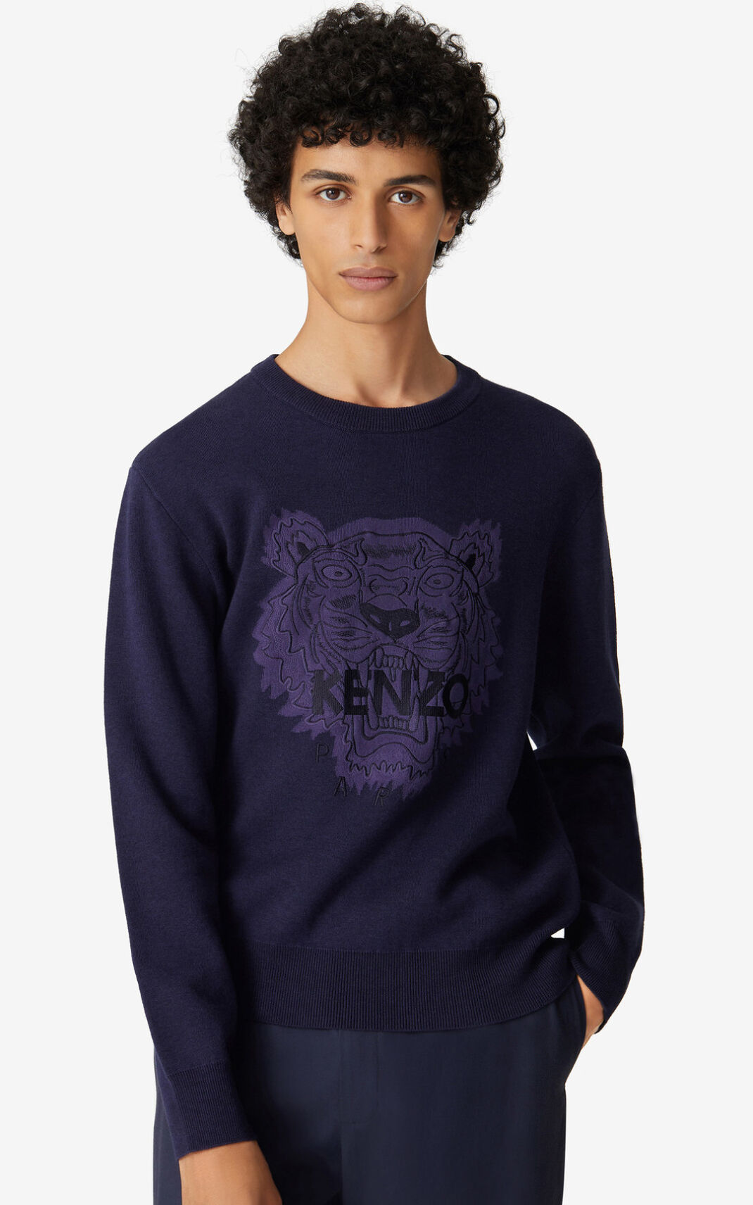 Pull Kenzo Homme Tiger Bleu Marine Bleu UJIGL-8670